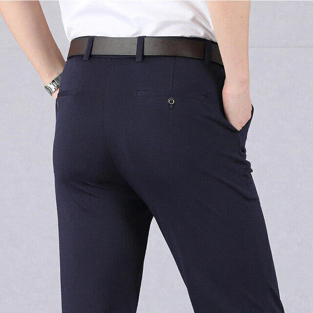 AquaFlex™ | High-Stretch Men’s Classic Slim Fit Suit Pants