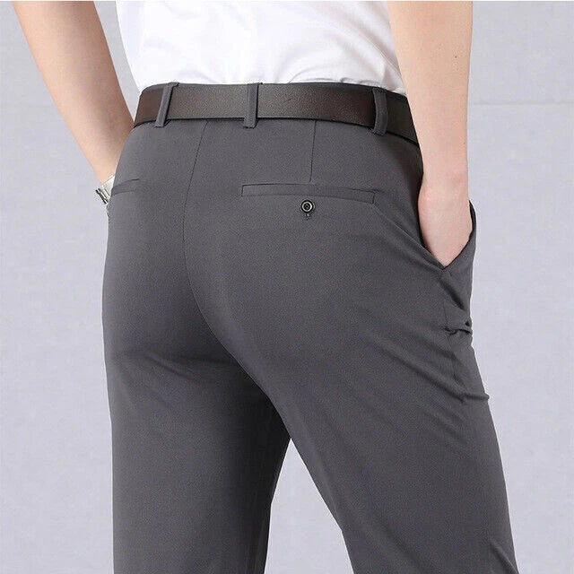 AquaFlex™ | High-Stretch Men’s Classic Slim Fit Suit Pants
