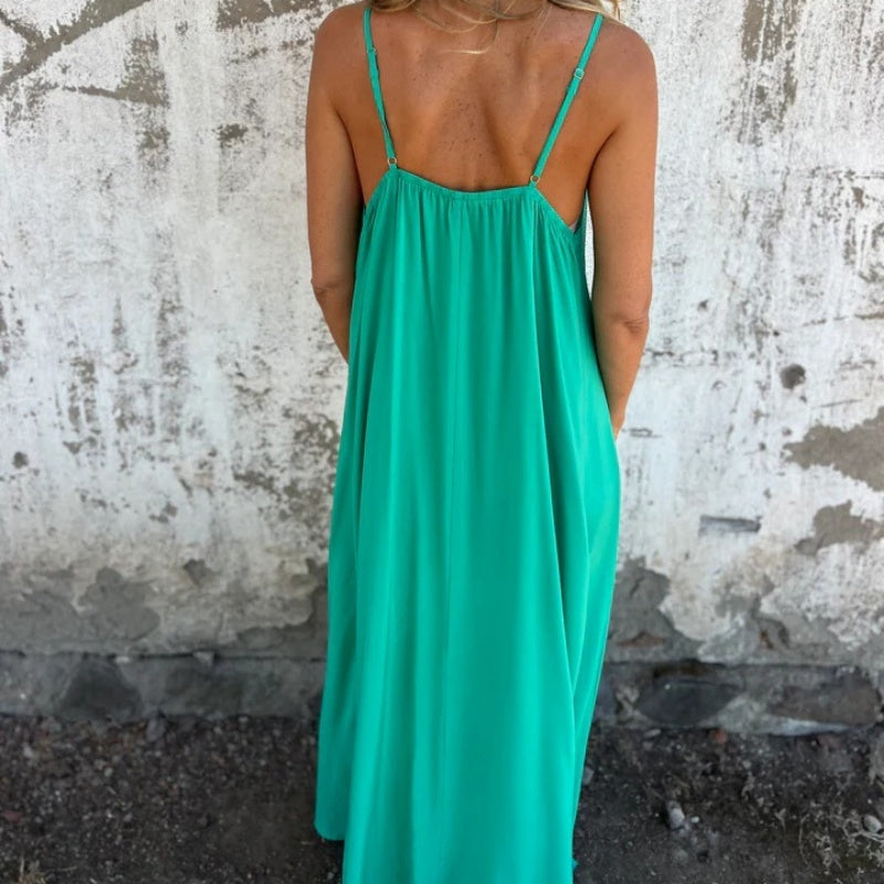 LaceAura™ Spaghetti Strap Maxi Dress
