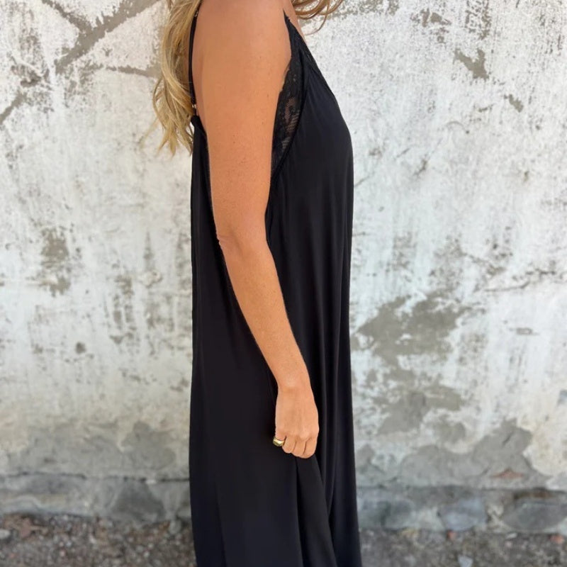 LaceAura™ Spaghetti Strap Maxi Dress