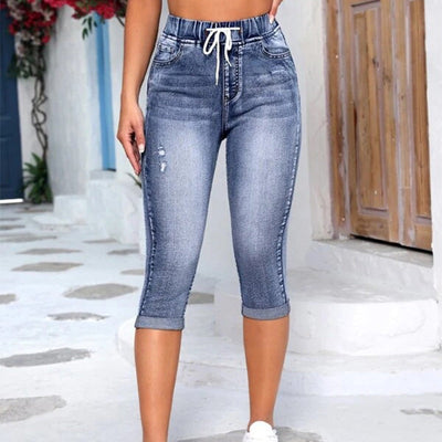 Casella™ High-Waist Drawstring Jeans