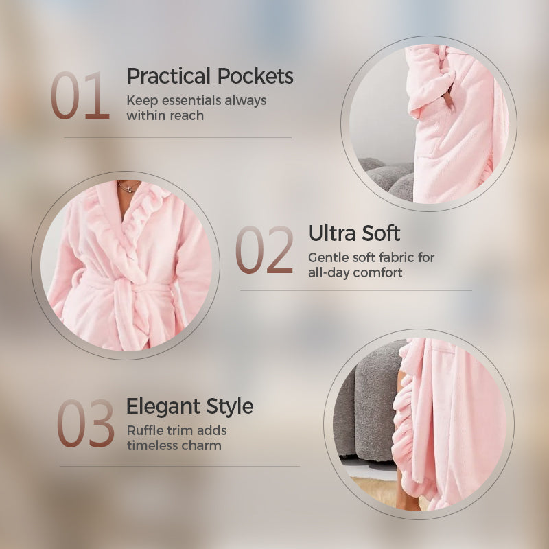FluffEase™ Women’s Soft Bathrobe
