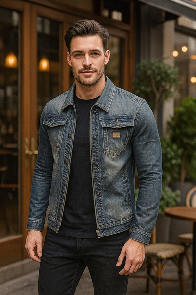 Radeko | Men’s Slim Fit Denim Jacket