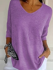 CozyRib™ – Women’s V-Neck Ribbed Knit Pullover
